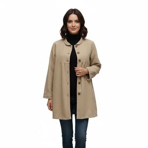 Vintage Samansa Mos2 (SM2) Women's L Canvas Quilted Lined Chore Coat Jacket Tan